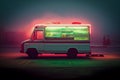 AI-generated illustration of Tacos food truck in the parking lot Royalty Free Stock Photo
