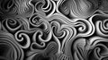 AI generated illustration of a textured grayscale swirly background for wallpapers