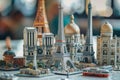 AI-generated illustration of tiny replicas of famous landmarks from around the world