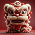 AI generated illustration of a traditional Chinese dragon toy Royalty Free Stock Photo