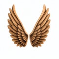 AI-generated illustration of two angel wings on a white background Royalty Free Stock Photo