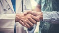 AI-generated illustration of Two physicians shaking hands