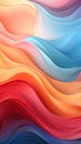 AI generated illustration of A vibrant abstract background featuring colorful undulating waves