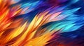 AI generated illustration of a vibrant array of colorful feathers scattered in a pile Royalty Free Stock Photo