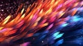 AI generated illustration of a vibrant array of colorful feathers scattered in a pile Royalty Free Stock Photo