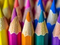 AI generated illustration of a vibrant array of colorful pencils