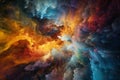 AI generated illustration of a vibrant celestial nebula for wallpapers