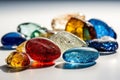 AI-generated illustration of a vibrant and colorful array of precious jewels. Royalty Free Stock Photo