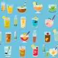 AI generated illustration of a vibrant and colorful selection of drinks for wallpapers