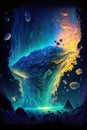 Vibrant Coral Paradise - AI Generated Illustration of Deep Sea Life 007 Royalty Free Stock Photo