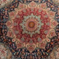 AI-generated illustration of a vibrant and detailed Persian carpet. Royalty Free Stock Photo