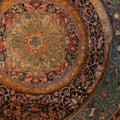 AI-generated illustration of a vibrant and detailed Persian carpet. Royalty Free Stock Photo