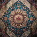 AI-generated illustration of a vibrant and detailed Persian carpet. Royalty Free Stock Photo