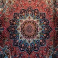 AI-generated illustration of a vibrant and detailed Persian carpet. Royalty Free Stock Photo