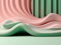 AI generated illustration of a vibrant and dynamic combination of swirling green and pink hues