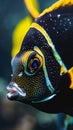 AI generated illustration of a vibrant fish in closeup