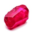 AI-generated illustration of vibrant ruby isolated on a white background Royalty Free Stock Photo