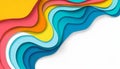 AI generated illustration of a vibrant wavy cut design on a white background