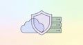 Robust Cloud Server Protection Illustration for Data Security and Network Defense Royalty Free Stock Photo