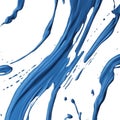 AI generated illustration of a white surface with an abstract blue paint design Royalty Free Stock Photo