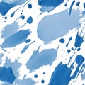 AI generated illustration of a white surface with an abstract blue paint design Royalty Free Stock Photo