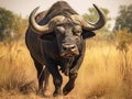 Ai Generated illustration Wildlife Concept of African Buffalo - Botswana Royalty Free Stock Photo