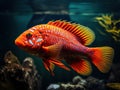 Ai Generated illustration Wildlife Concept of African Cichlid in aquarium