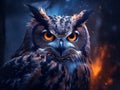 Ai Generated illustration Wildlife Concept of African spotted eagle owl