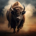 Ai Generated illustration Wildlife Concept of American Bison Buffalo Isolated Illustration Royalty Free Stock Photo