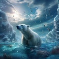 Ai Generated illustration Wildlife Concept of Artic wildlife Beagle Channel Ushuaia Argentina