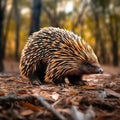 Ai Generated illustration Wildlife Concept of Australian Echidna or Spiny Anteater an icon animal wildlife Australia Royalty Free Stock Photo