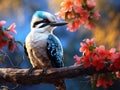 Ai Generated illustration Wildlife Concept of Australian laughing kookaburra bird