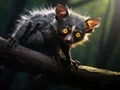 Ai Generated illustration Wildlife Concept of Aye-aye nocturnal lemur of Madagascar Royalty Free Stock Photo