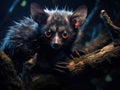 Ai Generated illustration Wildlife Concept of Aye-aye nocturnal lemur of Madagascar Royalty Free Stock Photo