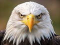 Ai Generated illustration Wildlife Concept of Bald Eagle Head Shot