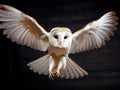 Ai Generated illustration Wildlife Concept of Barn Owl or Common Barn Owl Royalty Free Stock Photo