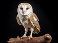 Ai Generated illustration Wildlife Concept of Barn Owl Tyto alba standing Royalty Free Stock Photo