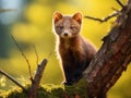 Ai Generated illustration Wildlife Concept of Baum marten Royalty Free Stock Photo