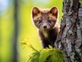 Ai Generated illustration Wildlife Concept of Baum marten Royalty Free Stock Photo