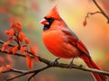 Ai Generated illustration Wildlife Concept of Beautiful Northern Cardinal