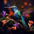 Ai Generated illustration Wildlife Concept of Buff-bellied hummingbird Royalty Free Stock Photo