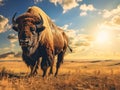Ai Generated illustration Wildlife Concept of Buffalo Royalty Free Stock Photo