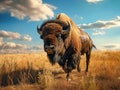 Ai Generated illustration Wildlife Concept of Buffalo Royalty Free Stock Photo