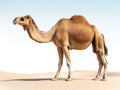 Ai Generated illustration Wildlife Concept of Camel isolated white Royalty Free Stock Photo