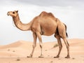 Ai Generated illustration Wildlife Concept of Camel isolated white Royalty Free Stock Photo