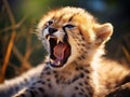 Ai Generated illustration Wildlife Concept of Cheetah Cub Royalty Free Stock Photo