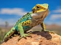 Ai Generated illustration Wildlife Concept of Collared lizard Royalty Free Stock Photo