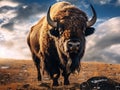 Ai Generated illustration Wildlife Concept of Colorado Bison Royalty Free Stock Photo