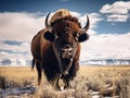 Ai Generated illustration Wildlife Concept of Colorado Bison Royalty Free Stock Photo