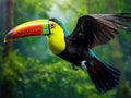 Ai Generated illustration Wildlife Concept of Costa Rica Keel-Billed Toucan